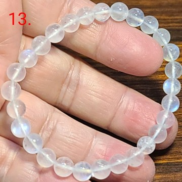 藍月光石 月光石 手鍊 手環 手珠 透體 6mm 天然 ❤水晶玉石特賣#R067-5