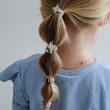 英國Mimi & Lula_AW25_夢幻王國_獨角獸迷你髮束8入