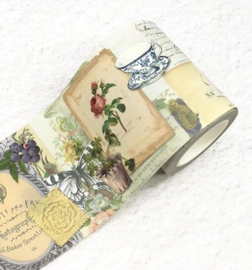 Jane Austen Regency era botanical gardens wide washi sticker