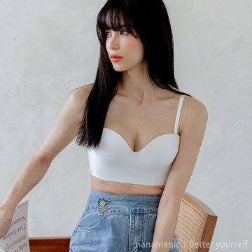 歐美名模風馬甲內衣(白) nanamagic 內衣推薦 歐美內衣 無痕內衣 肩帶可拆 防滑內衣