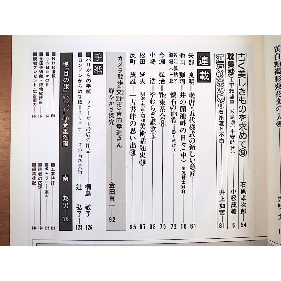 目の眼 1985年9月号「ここまで来た日本のジュエリー そして、明日は？」現代工芸 装身具の歴史的展開 湧永ユキオ 藤野まゆみ