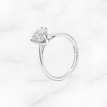 【極緻工藝】18K黃金實驗室鑽石戒指 | 細緻戒身  1克拉主石