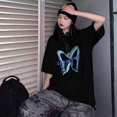 原宿風 Tシャツ レディース 半袖 ロング丈トップス 韓国ファッション ヒップホップ ダンス衣装 ストリート系 Bf風 カジュアル 大きいサイズ 春夏秋 通販 Lineポイント最大get Lineショッピング