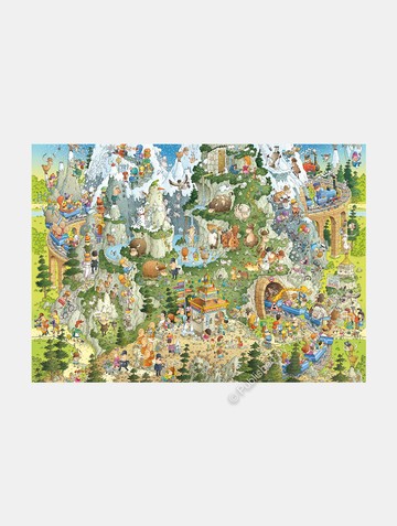 喜馬拉雅山動物區/Funky Zoo/Degano/1000片拼圖/HEYE