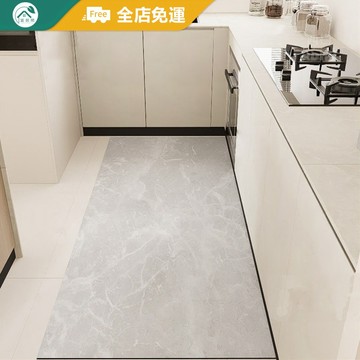 客製化地墊+抑菌無味 輕奢風廚房地墊 大理石紋 矽藻土地墊 吸水地墊 珪藻土地墊 大尺寸 防水防油 腳踏墊 防滑地墊