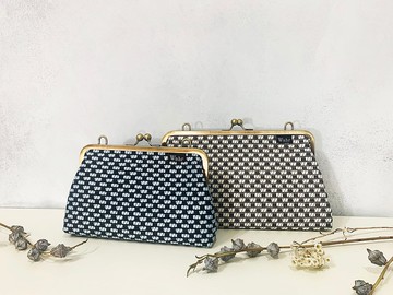 大和方格 口金包 手拿包 側背包 肩背包 隨身包 化妝包 雜物包