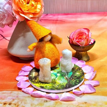 白瑪瑙晶簇拋光柱1122-1~3號 Druzy Agate ~有助睡眠安穩、辟邪保平安