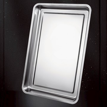 不銹鋼盆長方形菜盆廚房家用方盆涼拌菜專用鐵盤子鹵菜展示盆商用