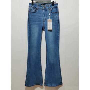 HAV品牌去標2024春季新款牛仔褲女高腰褲子加長拖地褲直筒褲K8467