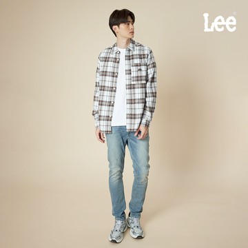 Lee 709 彈性低腰修身小直筒牛仔褲 男 淺藍洗水 LB517081260