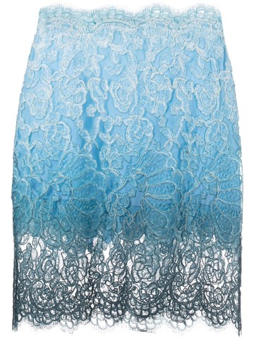 Ermanno Scervino - ombré-effect lace mini skirt - women - Acetate/Silk/Polyamide/Polyester/Viscose/Polyamide/Acrylic/Cotton - 40 - Blue