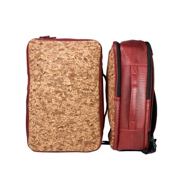 CORCO 軟木雙肩兩用後背包 - 棗紅