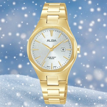 ALBA PAIR 金耀時光簡約 指針錶 女錶-30mm金色 VJ22-X431G.AH7DN2X1