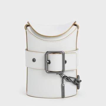 Jules 真皮腰帶釦水桶包