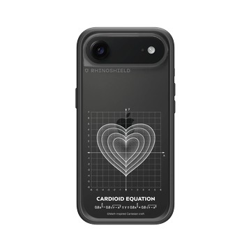 iPhone Air Mod NX -邊框背蓋組合 (相機按鈕) 黑 - Valentine's Day Collection - 愛的方程式：同心愛（白）