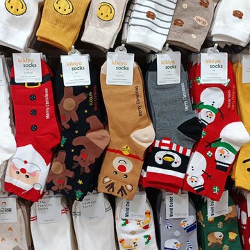 秋冬韓國麋鹿老人可愛襪子