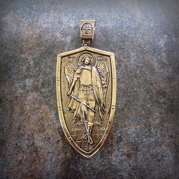 聖彌額爾銅質項鍊墜飾，聖彌額爾項鍊吊飾，烏克蘭手工製作