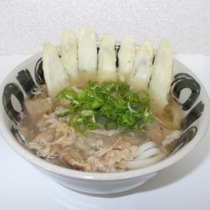 福岡発　あごだし・肉ごぼう天うどん　三人前