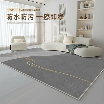 高級感臥室地毯 現代床邊灰色簡約大氣沙髮地毯 家用茶幾地墊 客廳地毯豪華北歐地墊 臥室房間滿鋪床邊毯 客廳地毯 可客製