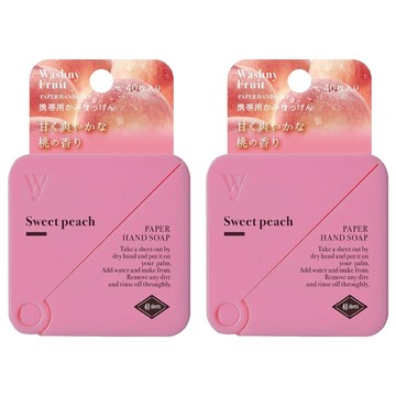 NOL 果香紙肥皂 (水蜜桃) 40枚入 時尚外型 小巧好攜帶  6g  2盒