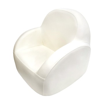 韓風皮革兒童沙發椅 抗菌PU皮革 105°斜靠舒適支撐  米白色  52 x 57 x 49cm