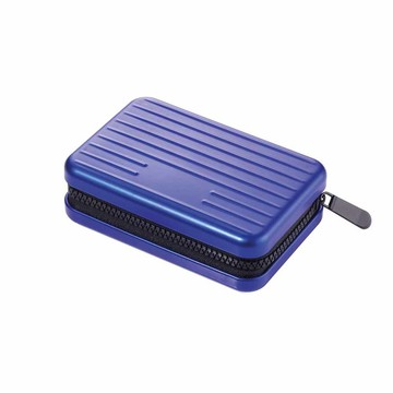 TROIKA RFID 個資防盜硬殼卡夾零錢夾-藍