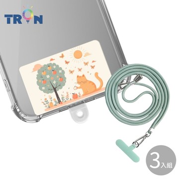TRON 三星 A70蘋果樹貓咪防摔 手機 掛繩 手機殼