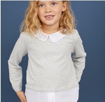 女童毛衣 童裝女童毛衣 裝鏤空長袖針織衫女  瑪麗蘇