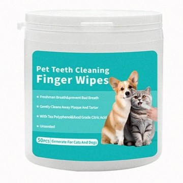 寵物潔牙濕紙巾  50張  1罐