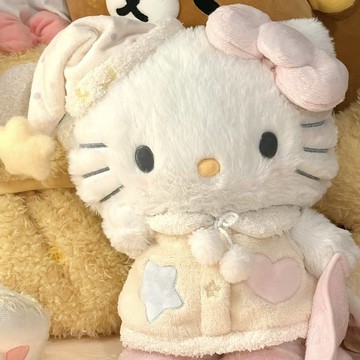 ✨臺灣出貨✨超萌helloKitty 晚安好夢玩偶 可愛娃娃 毛絨公仔 玩具 送女生 生日禮物 可愛卡通玩偶 睡覺抱枕