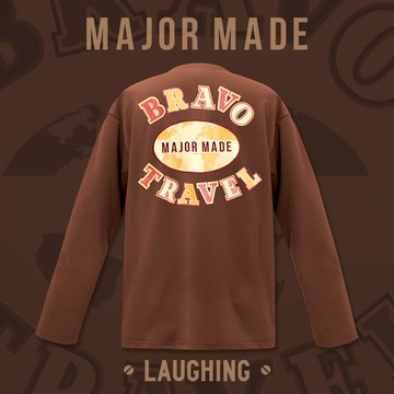 迷彩地球刺繡長TEE