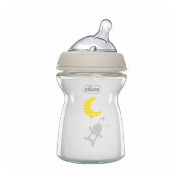 chicco 天然母感兩倍防脹玻璃奶瓶小單孔(一般流量)250ml