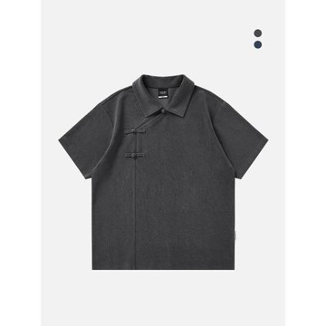 【CLOTTEE by CLOT】斜襟毛巾布Polo衫盤扣中式Be Like Water系列