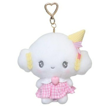 小禮堂 Sanrio 三麗鷗 小麥粉 絨毛玩偶吊飾 (格紋甜筒款)