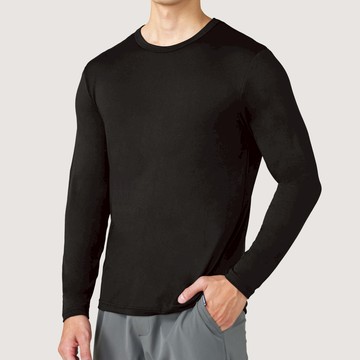 恆暖發熱衣-圓領 - M / 黑