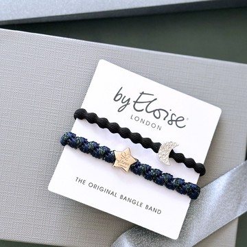 英國 ByEloise London 千鳥織波浪髮圈 月換星移組