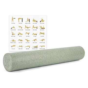 ALEAF EPP 壓紋瑜珈柱  泡沫滾軸(長 90 cm x 直徑 15 cm)  1個  橄欖卡其色