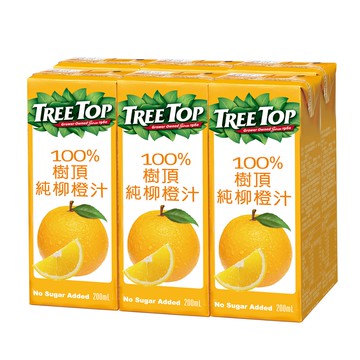 TREE TOP樹頂 100%純柳橙汁200MLx6