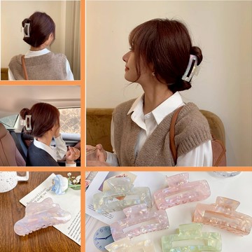 台灣現貨速發🎉 韓國ins 抓夾 髮飾 鯊魚夾  仿醋酸髮夾  簡約後腦勺髮夾  東大門小紅書 約會上班穿搭皆宜ZU1