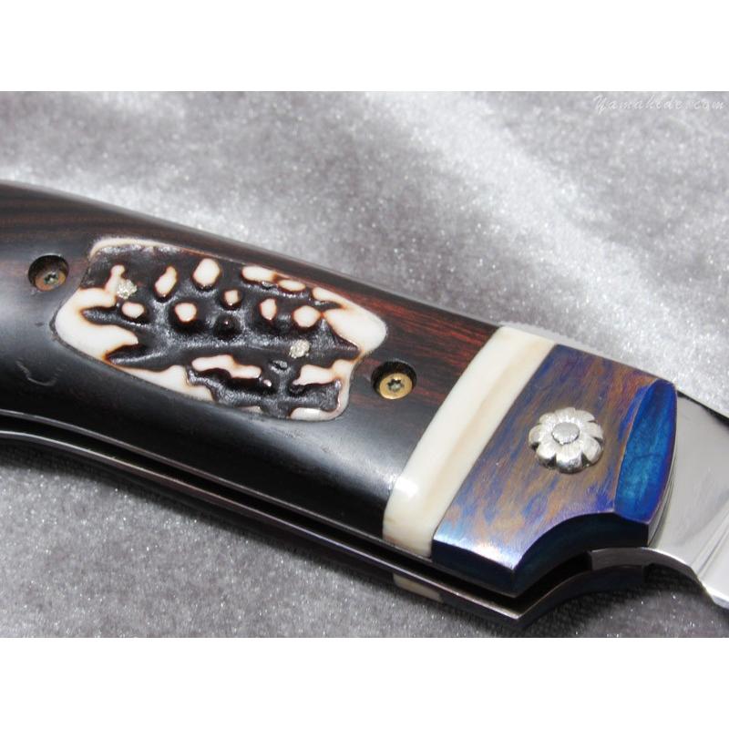 宮前 敏行 作 9103 カマ 2丁出 VG-10 アイアンウッド Toshiyuki Miyamae custom folding knife