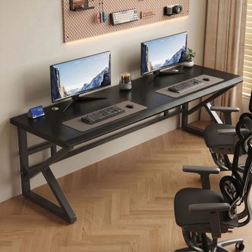 【匠俱】電腦桌140x60x75cm 升級斜邊電腦桌 臺式辦公桌 長條桌子 簡易書桌 家用臥室電競桌子