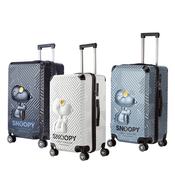 SNOOPY史努比 24吋飛行3D款行李箱/旅行箱/登機箱/胖胖箱(全球保固2年)