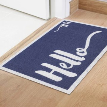 【寢室安居】可剪裁刮泥防滑絲圈地墊60*90cm-HELLO藍