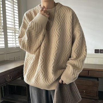 【COMOON】軟糯風軟奶系毛衣男 日系秋冬加厚慵懶風針織衫 寬鬆百搭 保暖針織衫 情侶毛衣 男生上衣 毛衣男 針織衫男