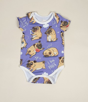 Pugs 嬰兒緊身衣褲，男嬰緊身衣褲，女嬰緊身衣褲，帶狗的嬰兒連體衣