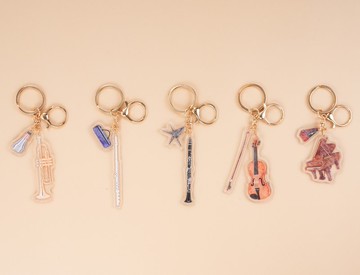 Harpy Studio - 樂器造型鎖匙扣掛飾