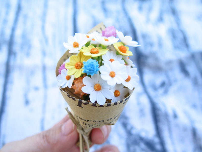 小雛菊花束 黏土 Pinkoi 設計購物網站 Line購物