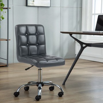 E-home Parker派克可調式方格電腦椅-黑色