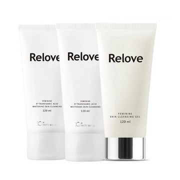 Relove 私密菸鹼醯胺 淨白 私密潔淨凝露120ml *2 + 胺基酸 私密潔淨凝露120ml *1