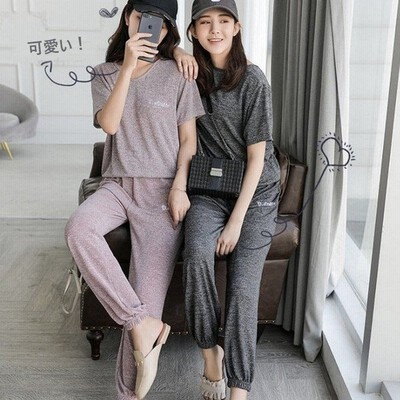 ヴィジョン ストリートウェア 2点パジャマ ルームウェア レディース 春夏 半袖パジャマ 薄手 ロングパンツ上下セット 無地 快適パジャマ 部屋着 寝巻き オシャレ 可愛い 通販 Lineポイント最大get Lineショッピング